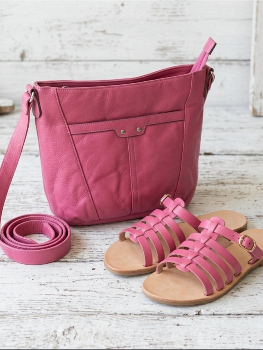 Pink  Crossbody Bag - Stylish Everyday Shoulder Bag